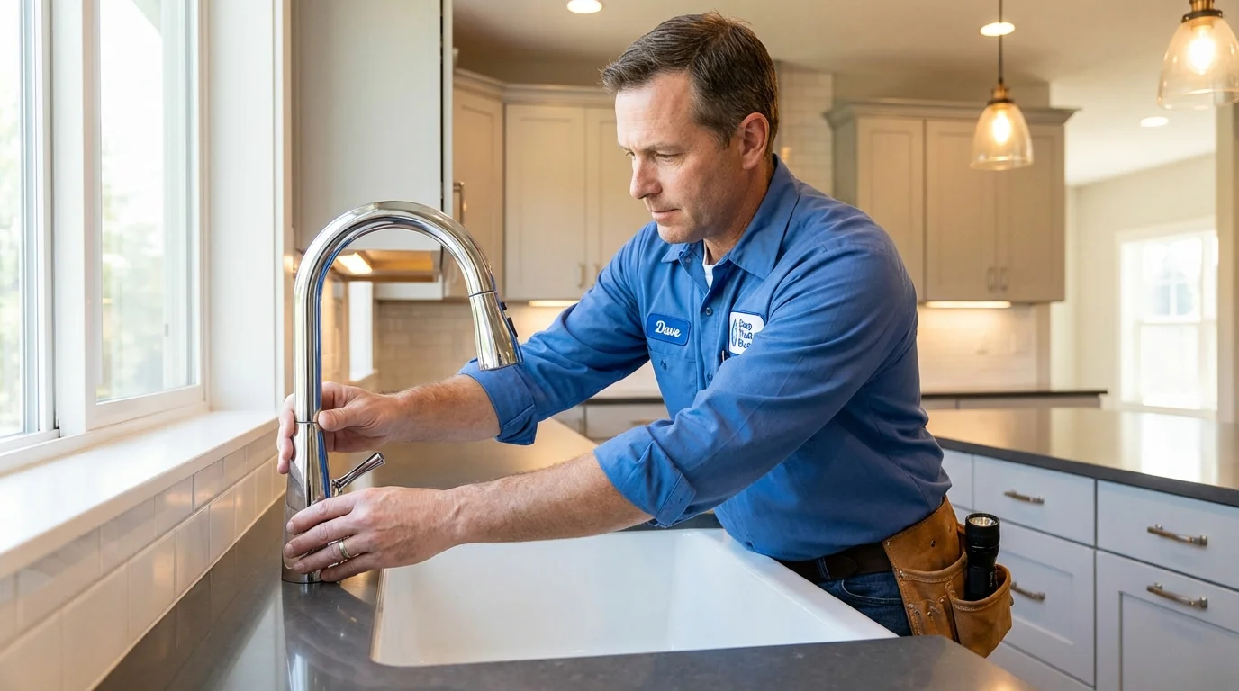 Kitchen faucet installation by Johns Plumbing LLC in Fishers