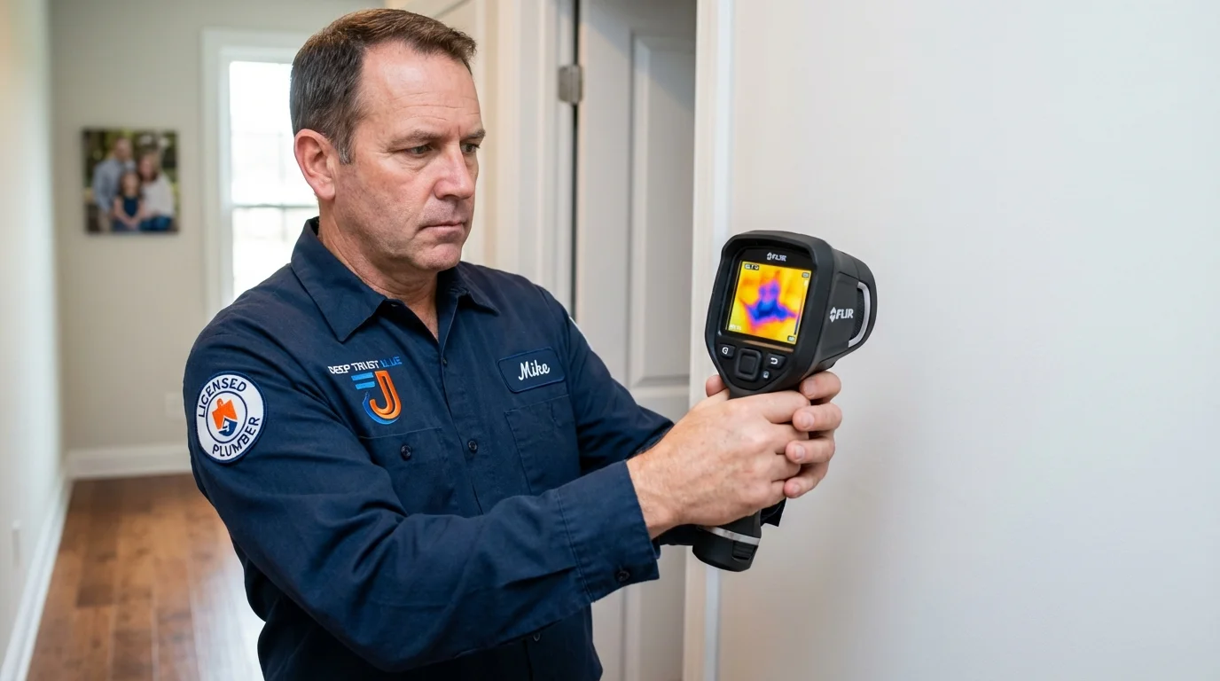 Thermal imaging leak detection by Johns Plumbing LLC in Fishers